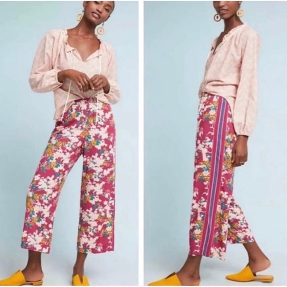 ✨ Anthropologie Akemi + Kin Floral Wide-Leg Pants - Picture 5 of 10